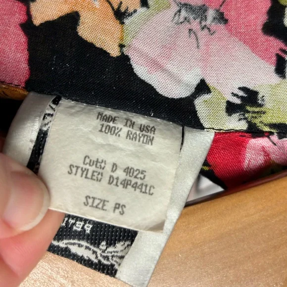 Vintage Dressing Clio button down 90s floral dress, petite small - Picture 10 of 11